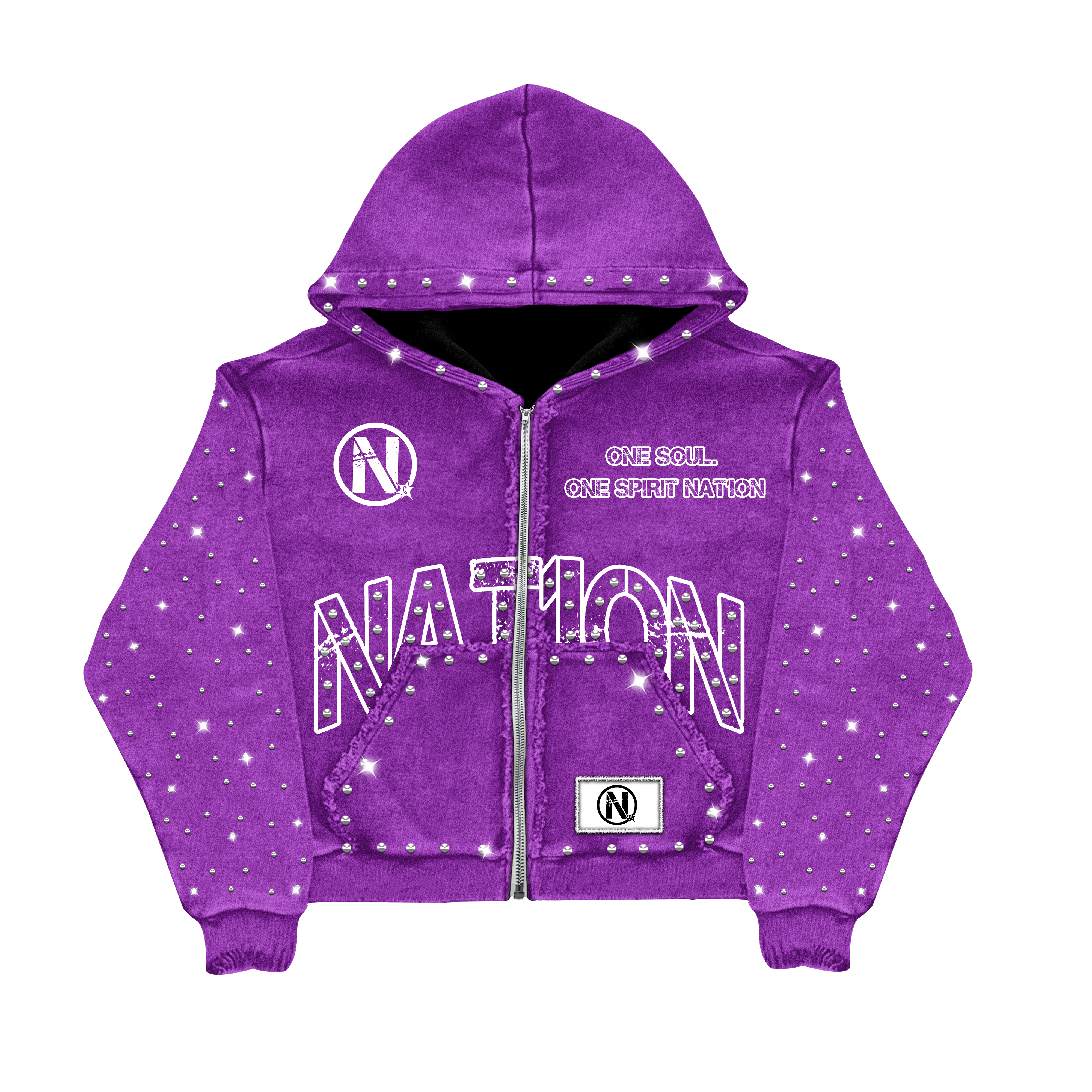"THIRD MARK" ZIP-UP HOODIE WOCKHARDT PURPLE