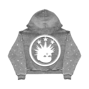 "THIRD MARK" ZIP-UP HOODIE GRAY
