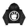 "THIRD MARK" ZIP-UP HOODIE BLACK