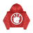 "THIRD MARK" ZIP-UP HOODIE RED