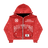 "THIRD MARK" ZIP-UP HOODIE RED
